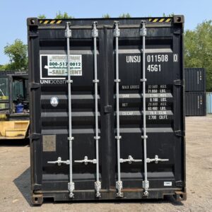 40′ x 8′ x 9.5′ Tall – 2021 *High Cube Shipping/Storage Container – Wind and Watertight – BLACK