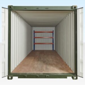 Adjustable, Heavy Duty Three Tier Racking For Rear Of Container